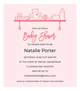 Pink Shelf Invitation